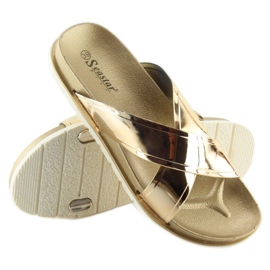 Zapatillas efecto espejo doradas CK46P oro dorado 2 Zapatillas efecto espejo doradas CK46P oro dorado 2