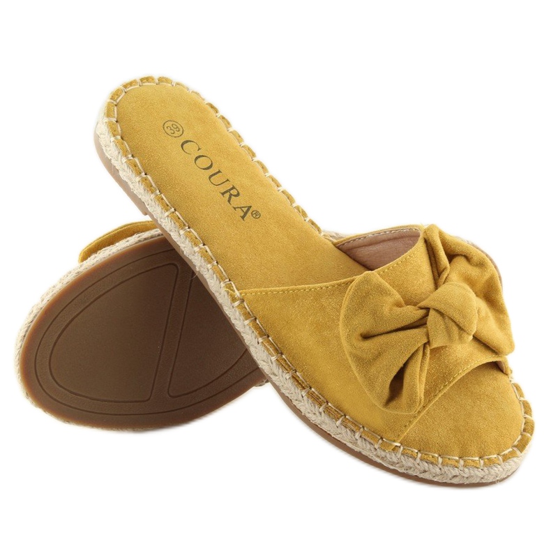 Amarillo 8758 zapatillas amarillas con lazo 2