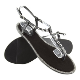Sandalias negras chanclas 17716 negro 4