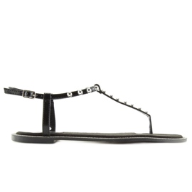 Sandalias negras chanclas 17716 negro 5