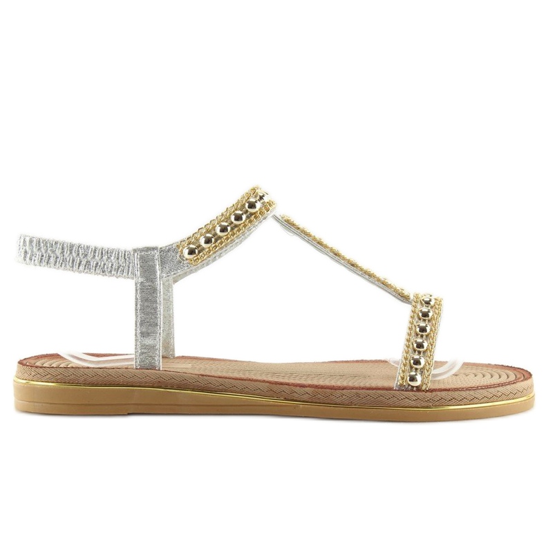Sandalias mujer plata S37-san Silver gris 2
