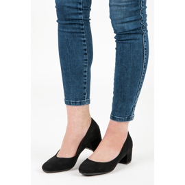 Best Shoes Zapatos bajos de ante negro 4