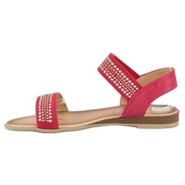 Super Mode Sandalias rojas con elástico rojo 2
