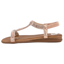 Renda Elegantes sandalias sin cordones rosado 2