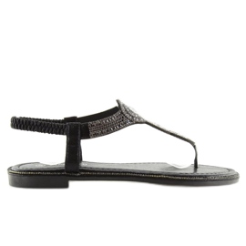 Chanclas negras LS-89091 Black negro 6