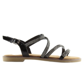 Sandalias con circonitas negras K952 Black negro 5
