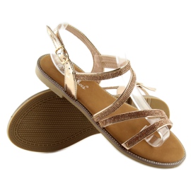 Sandalias con circonitas rosas K952 Champagne rosado 4