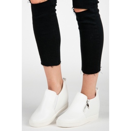 Deportivas Caladas Sobre Cuña blanco 6