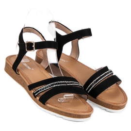 Ch. Creation Sandalias negras de mujer negro 4