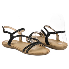 Encor Sandalias negras abrochadas con hebilla negro 4