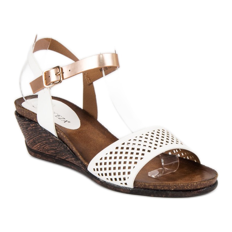 Sandalias Vinceza con cuña blanco 1