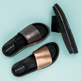 Bestelle Babuchas plateadas de mujer gris 7
