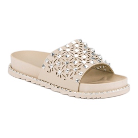 Babuchas rock beige 3