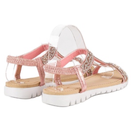Juliet Cómodas sandalias elásticas rosado 4