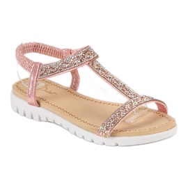 Juliet Cómodas sandalias elásticas rosado 2