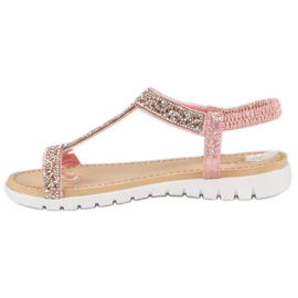 Juliet Cómodas sandalias elásticas rosado 3