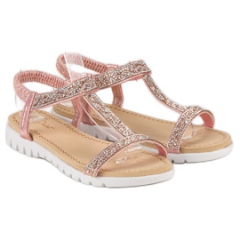 Juliet Cómodas sandalias elásticas rosado 5