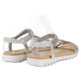 Juliet Cómodas sandalias elásticas gris 4