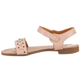 Licean Sandalias rosas para el verano marrón 6