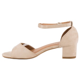Via Giulia  Sandalias beige tacón 1