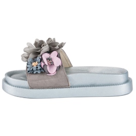 Seastar Zapatillas casa flores mujer gris 1