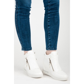 Zapatillas de deporte de cuña blanco 4