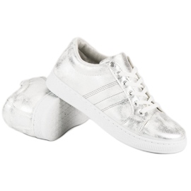Sport Zapatillas anudadas plateadas gris 1