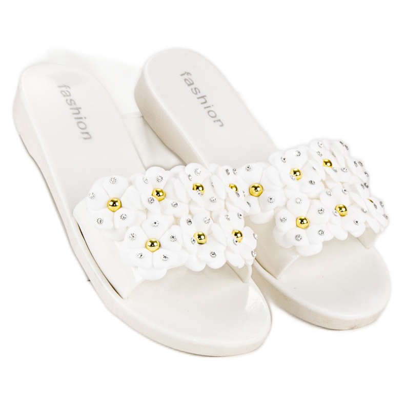 Fashion Chanclas Meliski mujer blanco 2