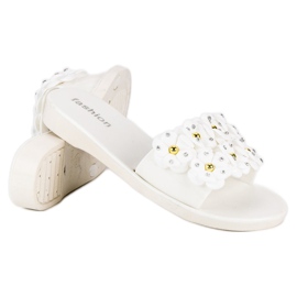 Fashion Chanclas Meliski mujer blanco 4