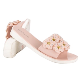 Fashion Chanclas Meliski mujer rosado 4