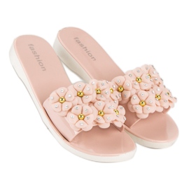 Fashion Chanclas Meliski mujer rosado 5