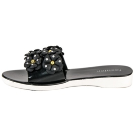 Fashion Chanclas Meliski mujer negro 3