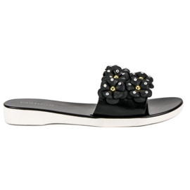 Fashion Chanclas Meliski mujer negro 7