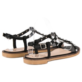 Girlhood Sandalias con pedrería negro 4