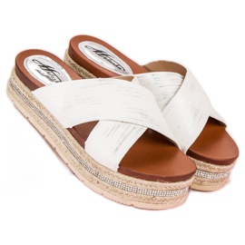 Chanclas alpargatas blancas blanco 6