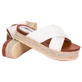 Chanclas alpargatas blancas blanco 5