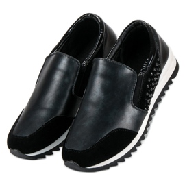 Zapatillas deportivas sin cordones Vinceza negro 3