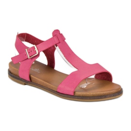Licean Sandalias hebillas rosas rosado 3