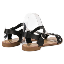 Licean Sandalias negras para el verano negro 5