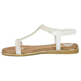 Juliet Sandalias planas blancas blanco 3