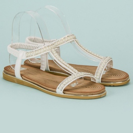 Juliet Sandalias planas blancas blanco 4