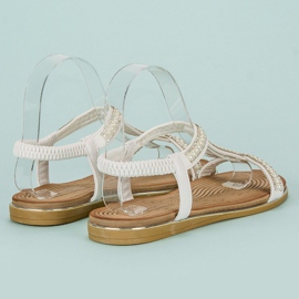 Juliet Sandalias planas blancas blanco 5