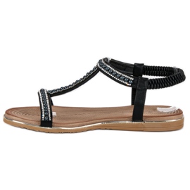 Juliet Sandalias planas negras negro 4