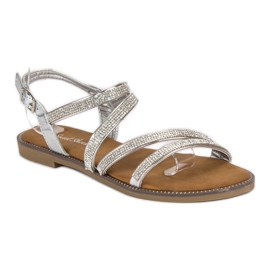 Sweet Shoes Sandalias plata mujer gris 3