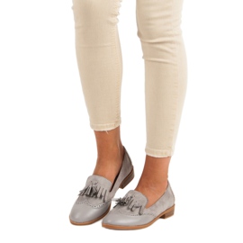 SDS Mocasines grises con flecos 1