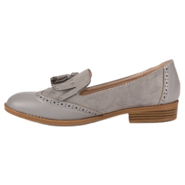 SDS Mocasines grises con flecos 4