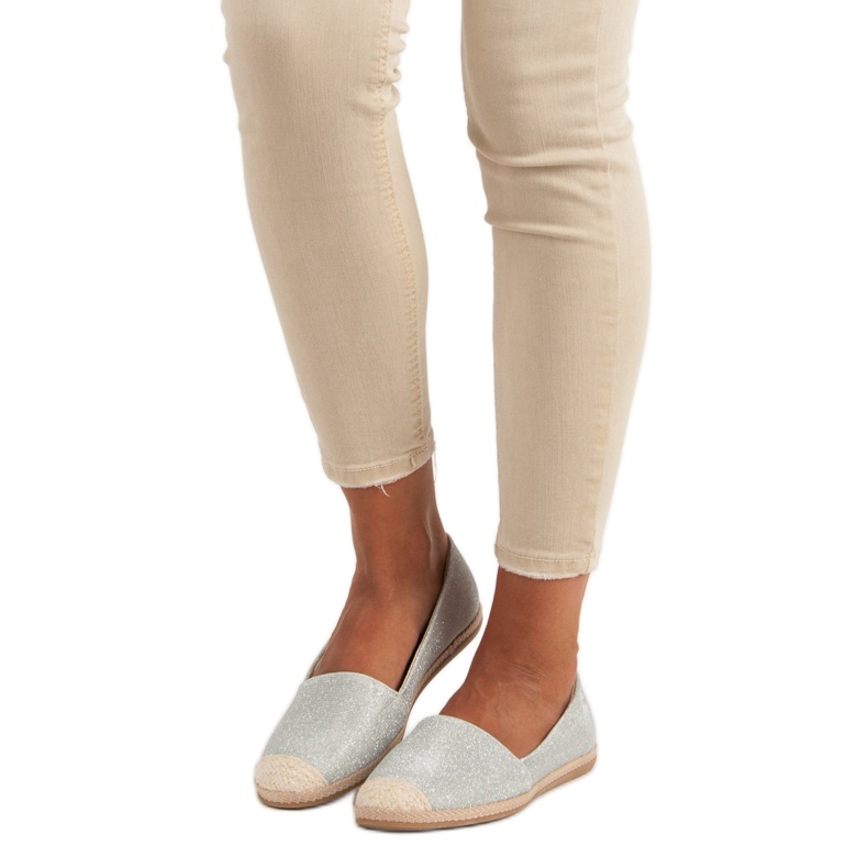 Alpargatas purpurina gris 1