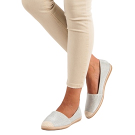 Alpargatas purpurina gris 2