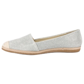 Alpargatas purpurina gris 4