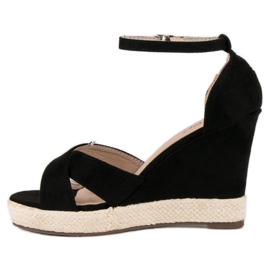 Seastar Sandalias cuña ante negro 4